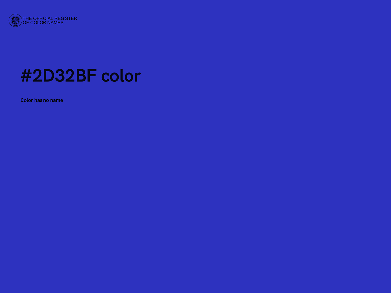 #2D32BF color image