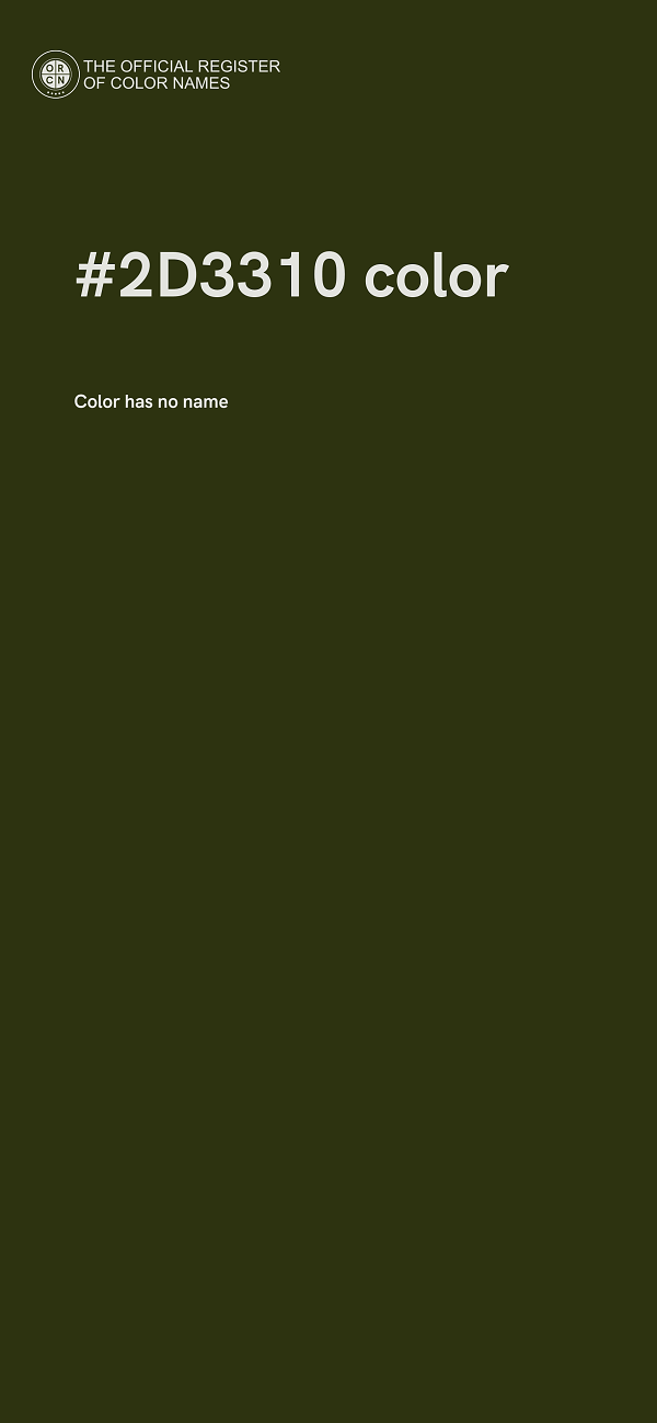 #2D3310 color image