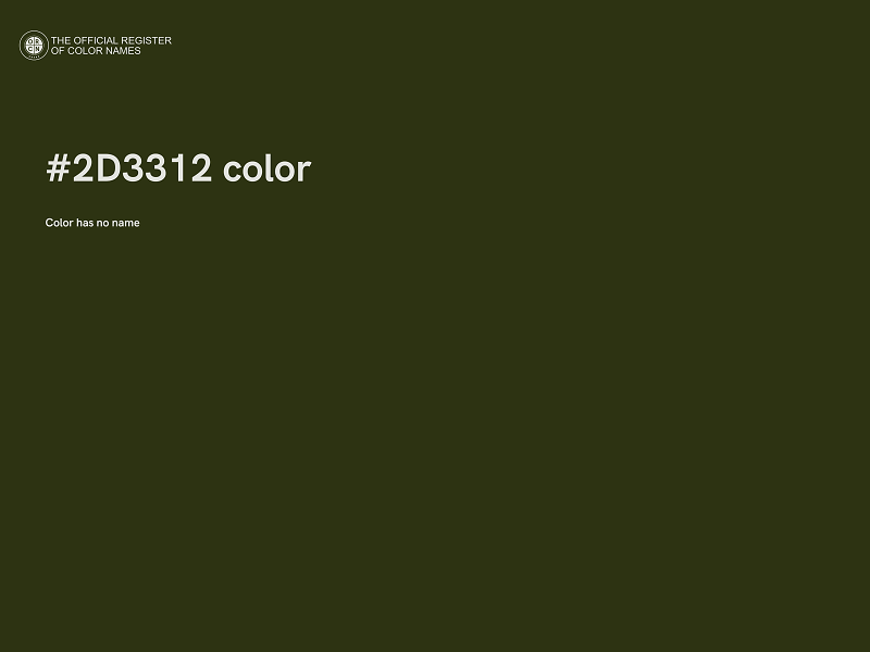 #2D3312 color image