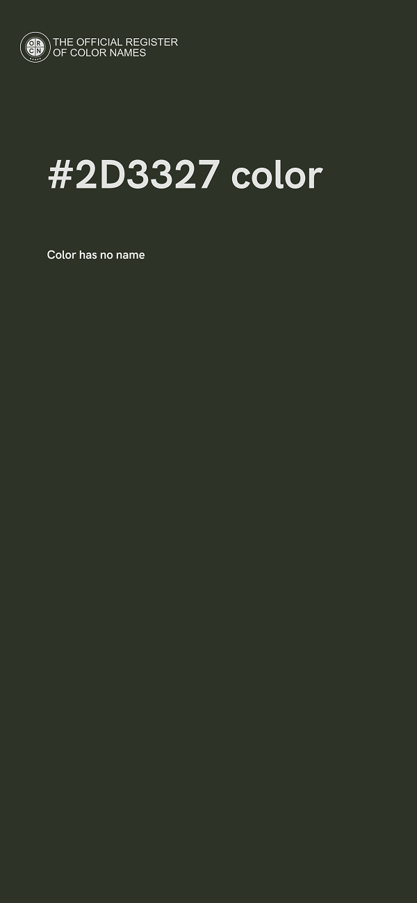 #2D3327 color image