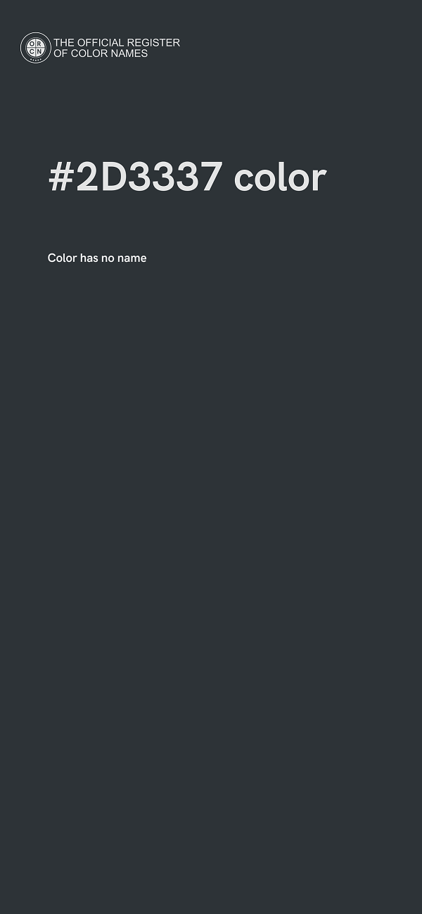 #2D3337 color image