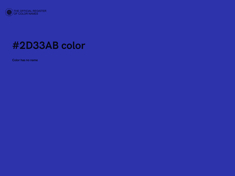 #2D33AB color image