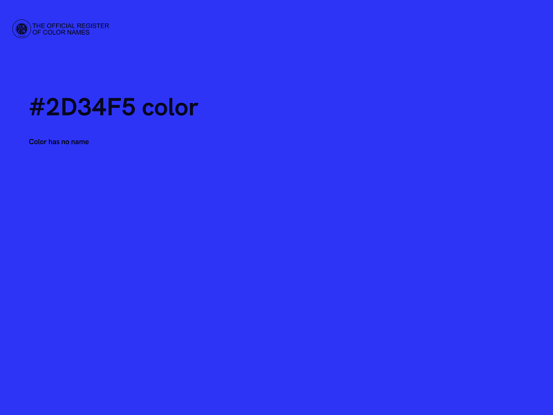 #2D34F5 color image