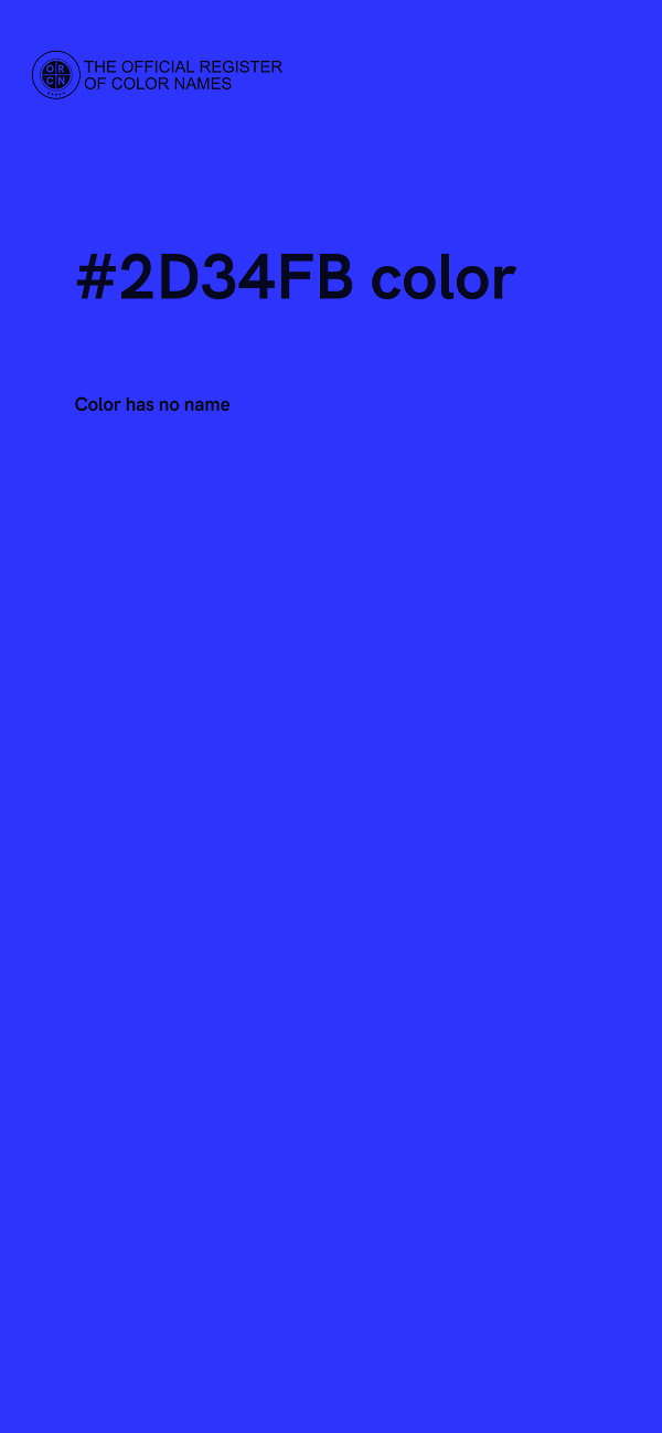 #2D34FB color image