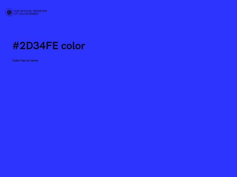 #2D34FE color image