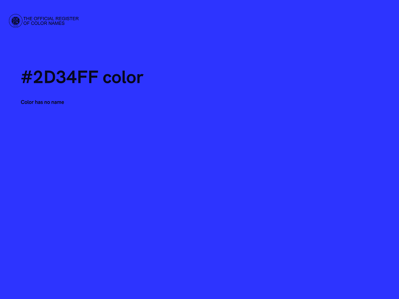 #2D34FF color image