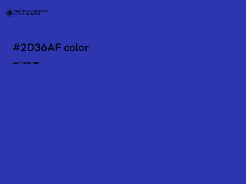 #2D36AF color image