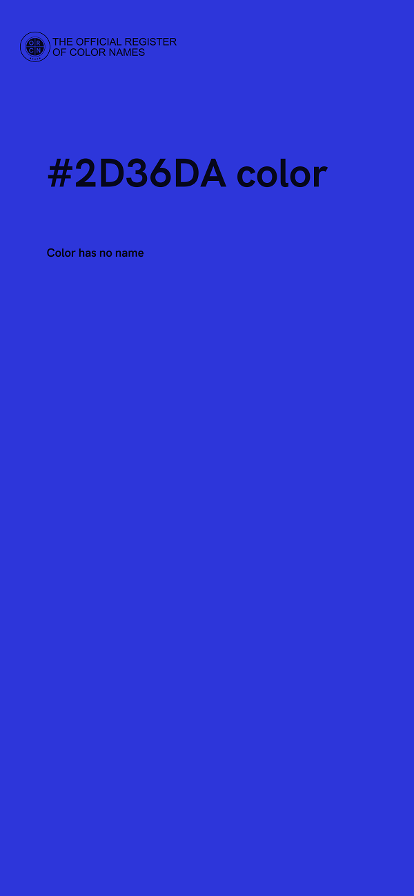 #2D36DA color image
