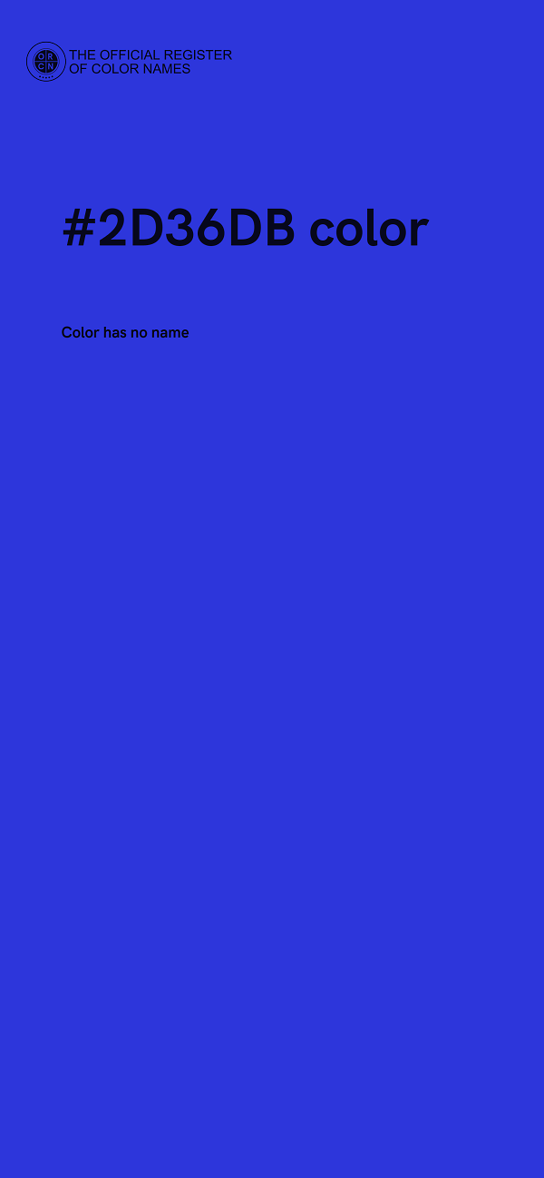 #2D36DB color image