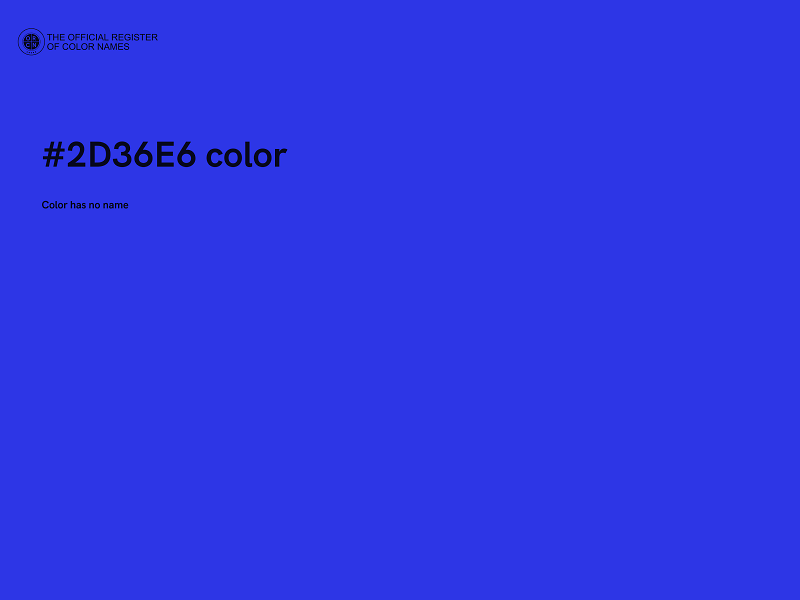 #2D36E6 color image
