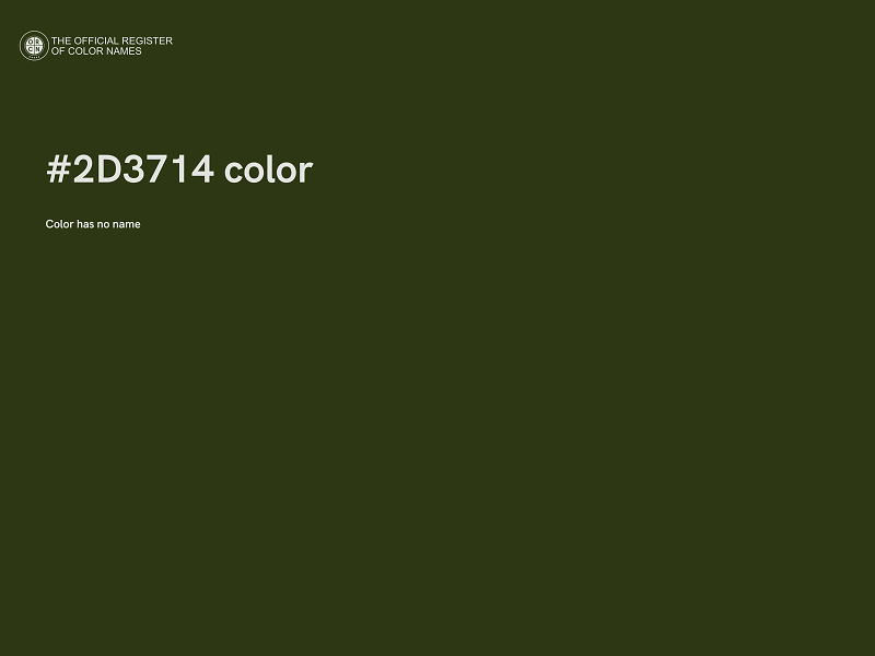 #2D3714 color image