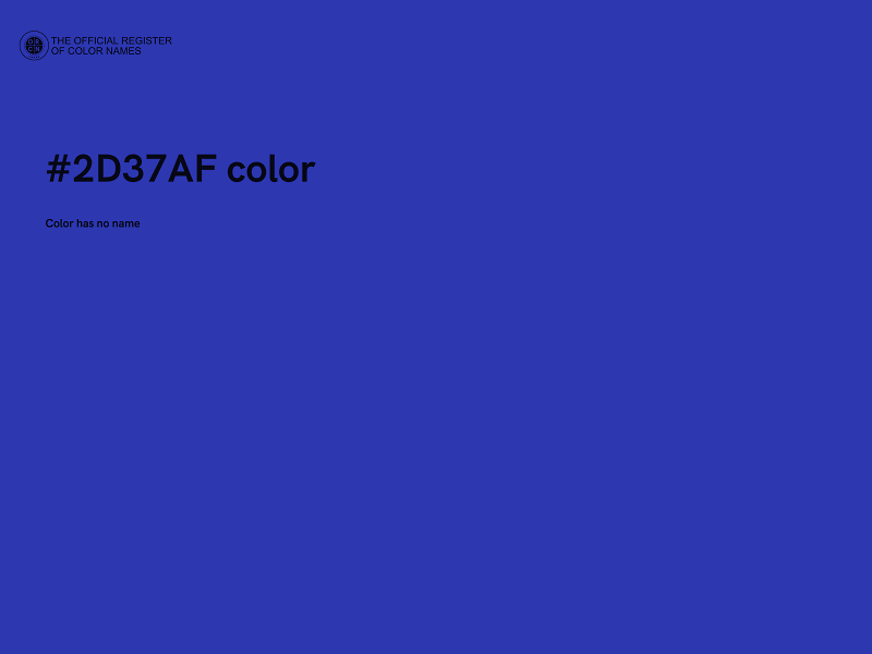 #2D37AF color image