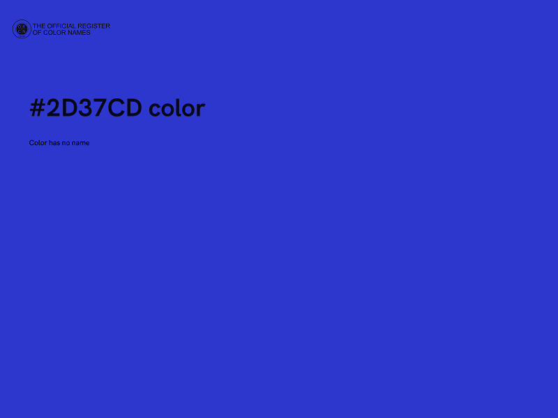#2D37CD color image