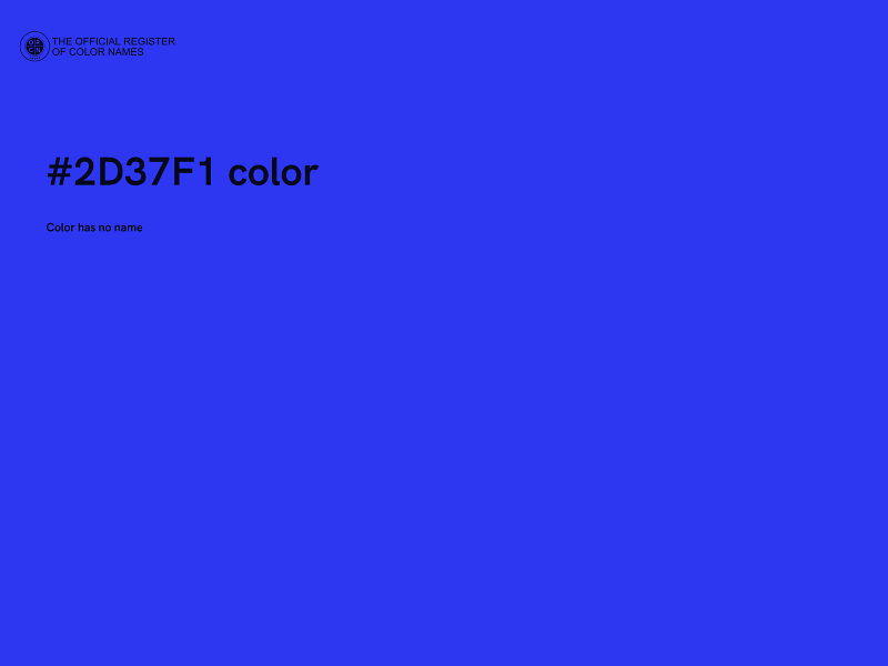 #2D37F1 color image