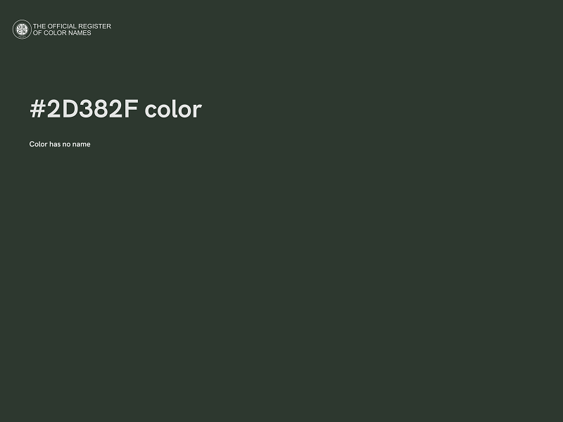 #2D382F color image