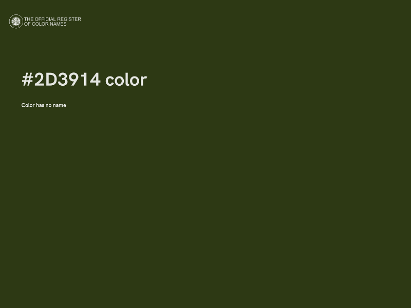 #2D3914 color image