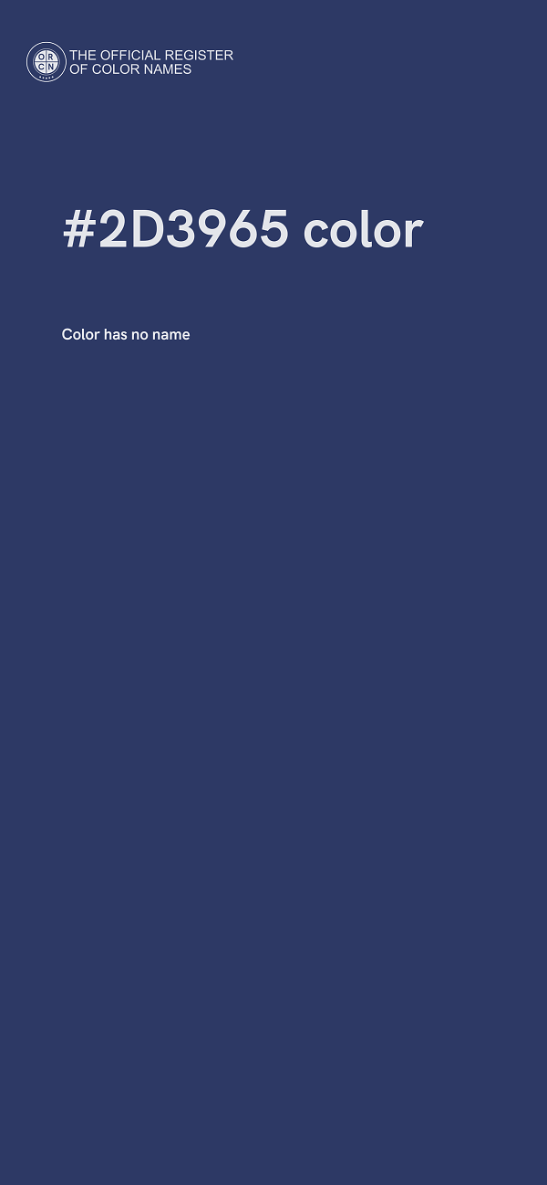 #2D3965 color image