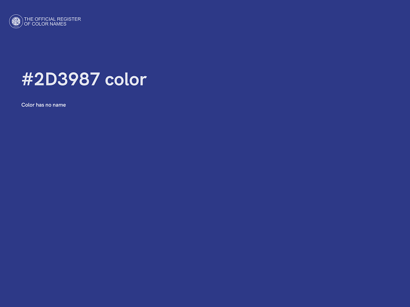 #2D3987 color image