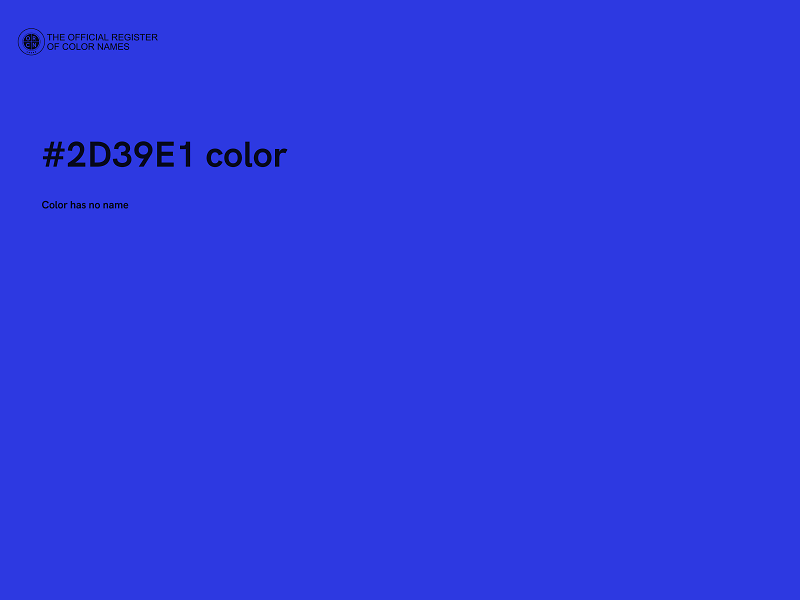 #2D39E1 color image