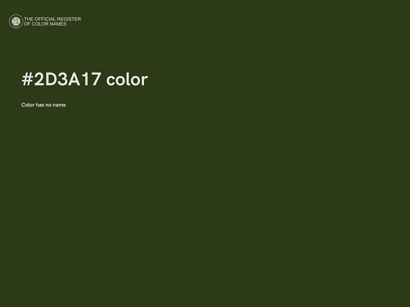 #2D3A17 color image