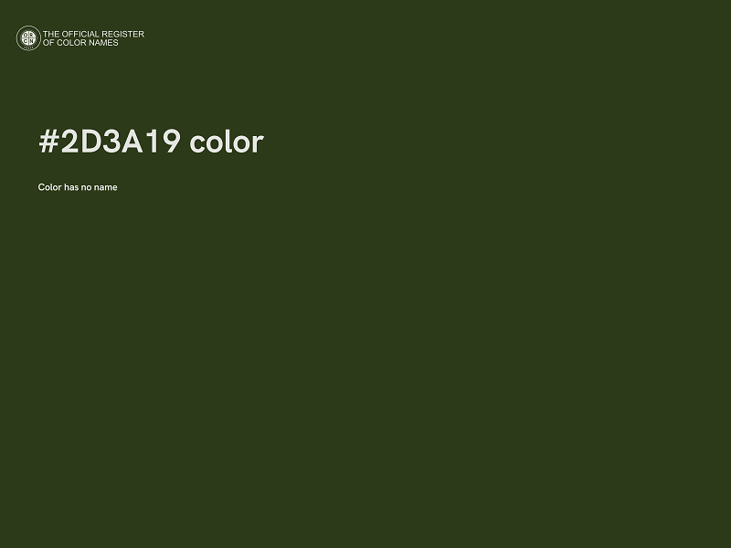 #2D3A19 color image