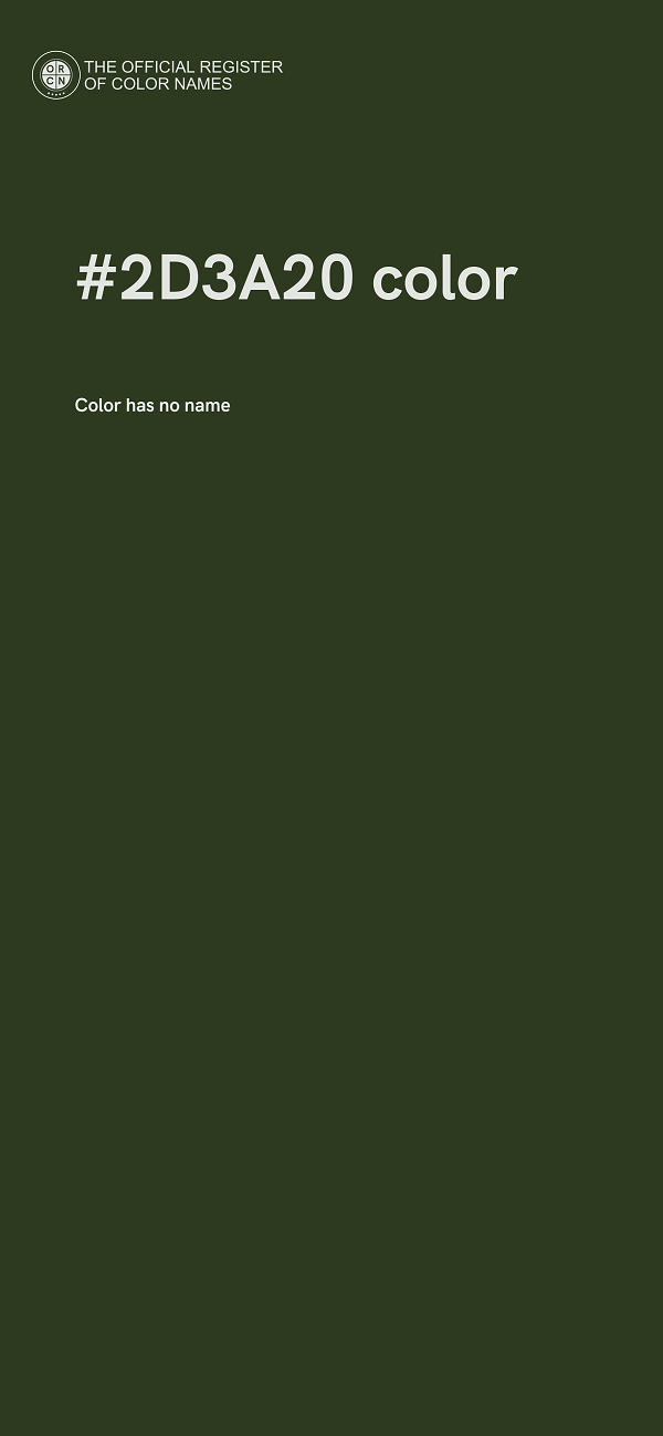 #2D3A20 color image