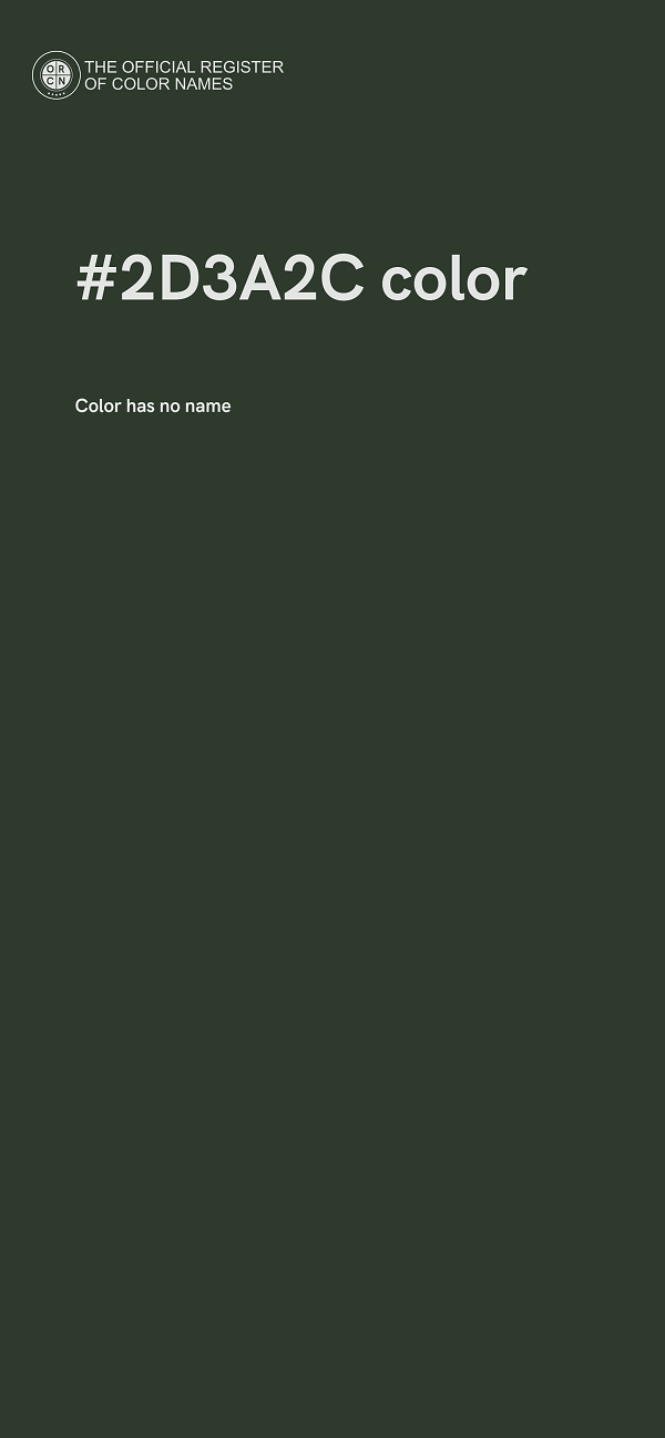 #2D3A2C color image