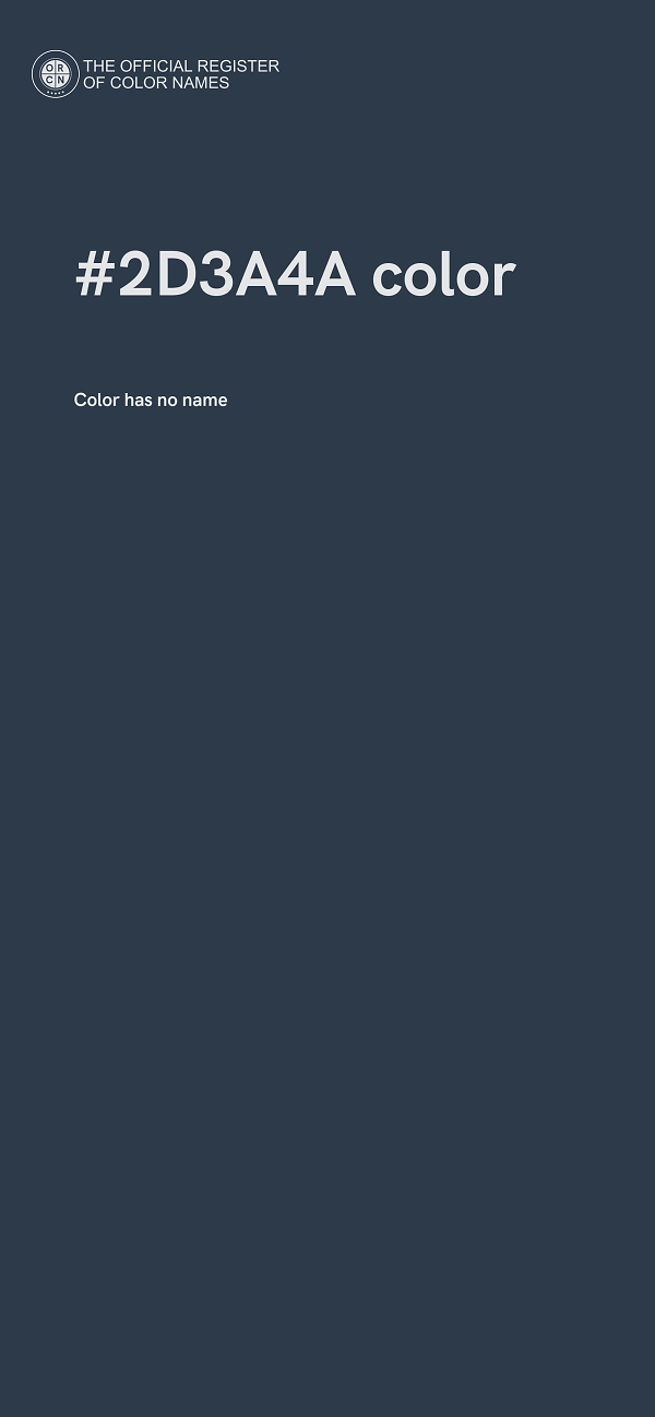 #2D3A4A color image