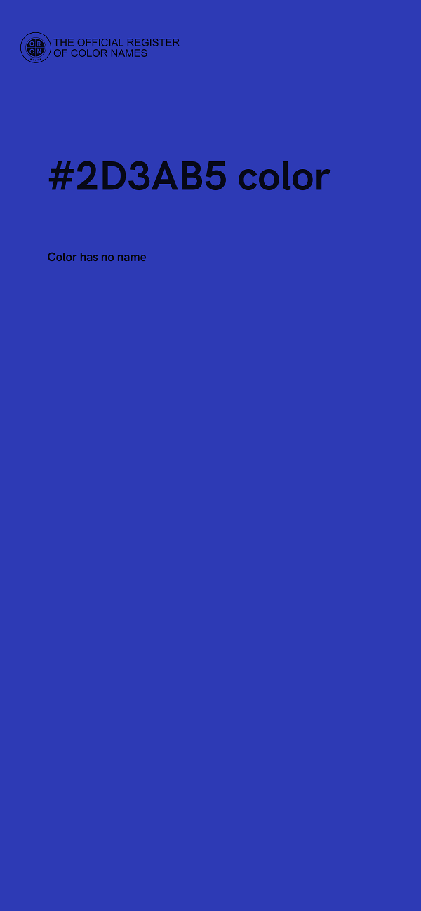 #2D3AB5 color image