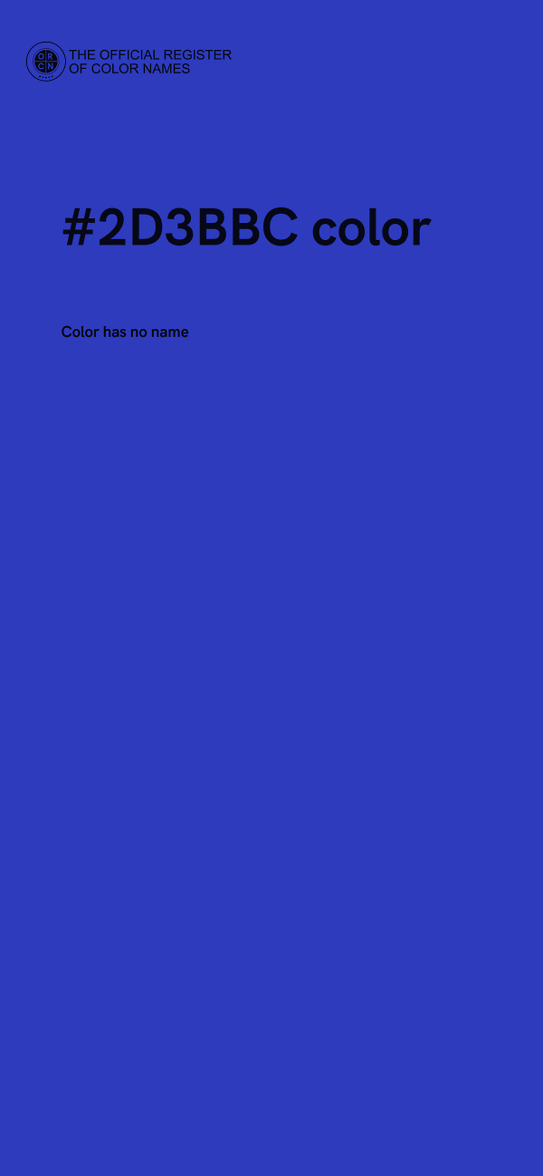 #2D3BBC color image