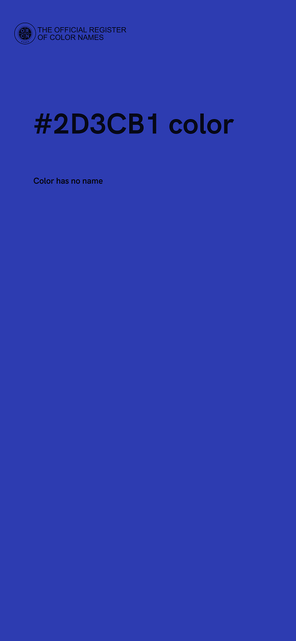 #2D3CB1 color image