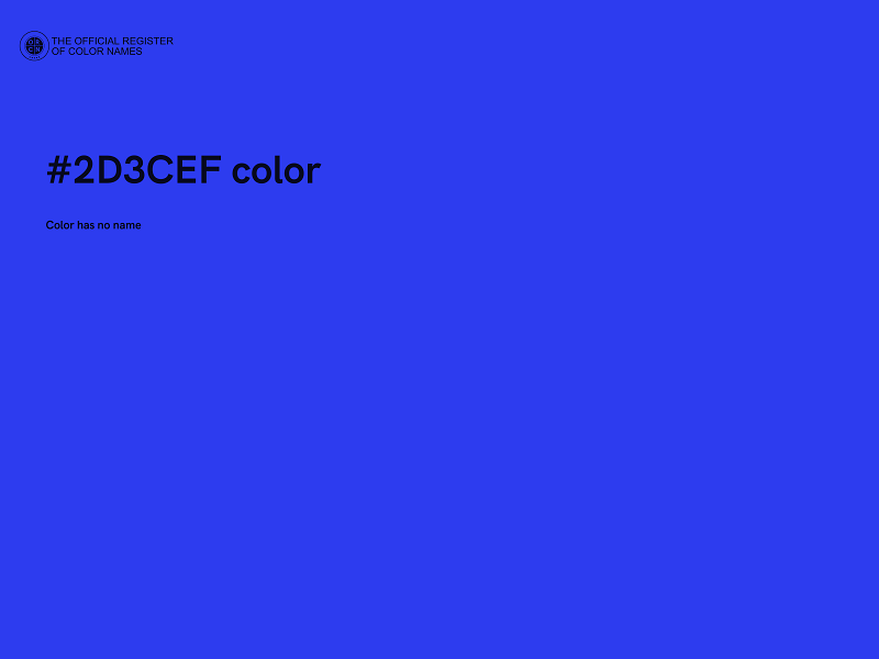 #2D3CEF color image