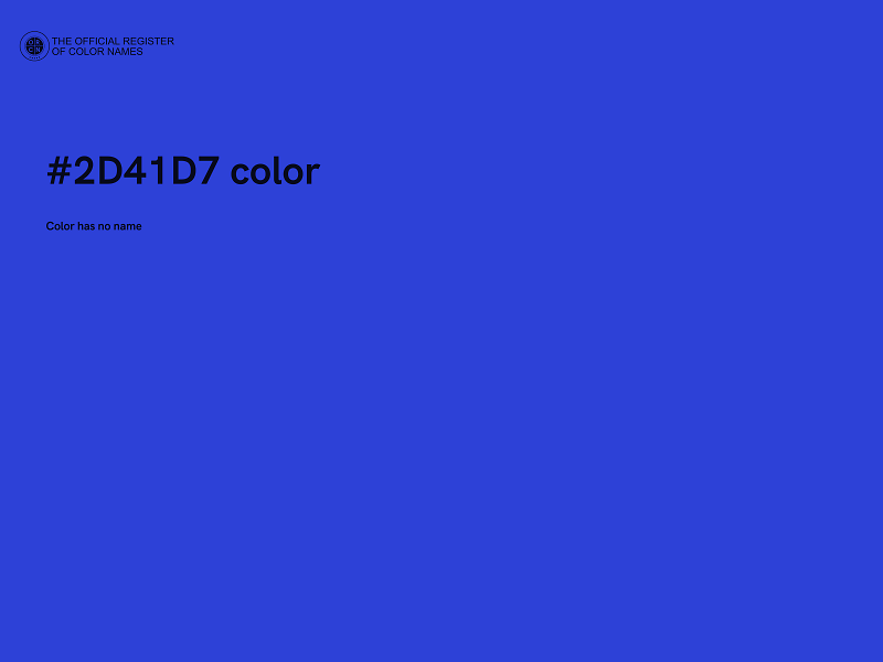 #2D41D7 color image