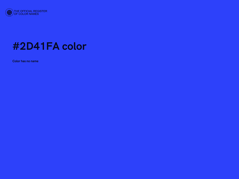 #2D41FA color image