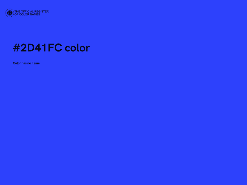 #2D41FC color image