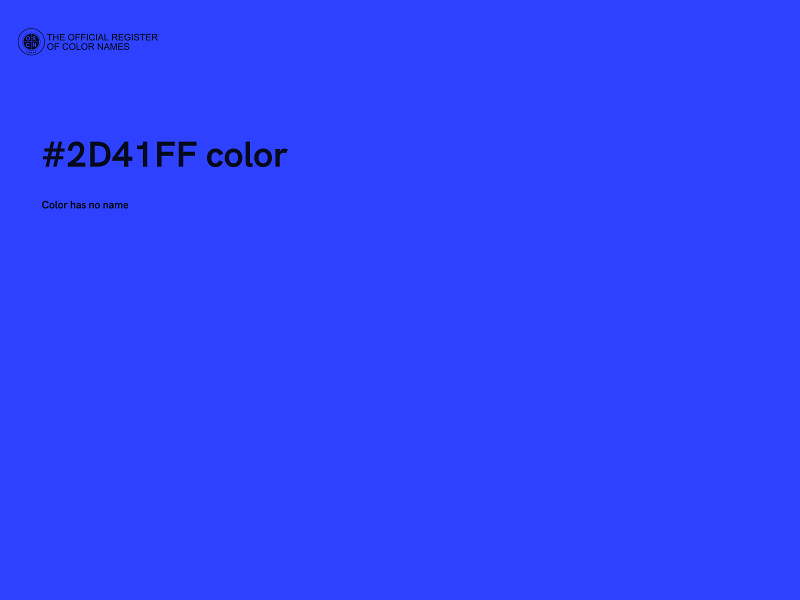 #2D41FF color image