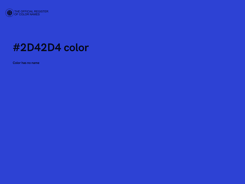#2D42D4 color image