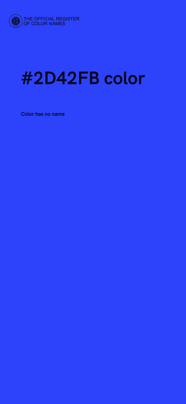 #2D42FB color image