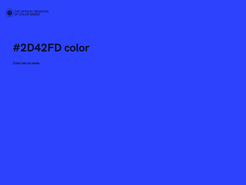 #2D42FD color image