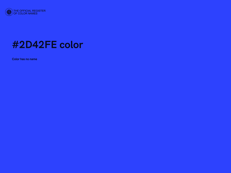 #2D42FE color image