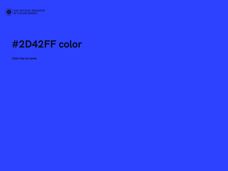 #2D42FF color image