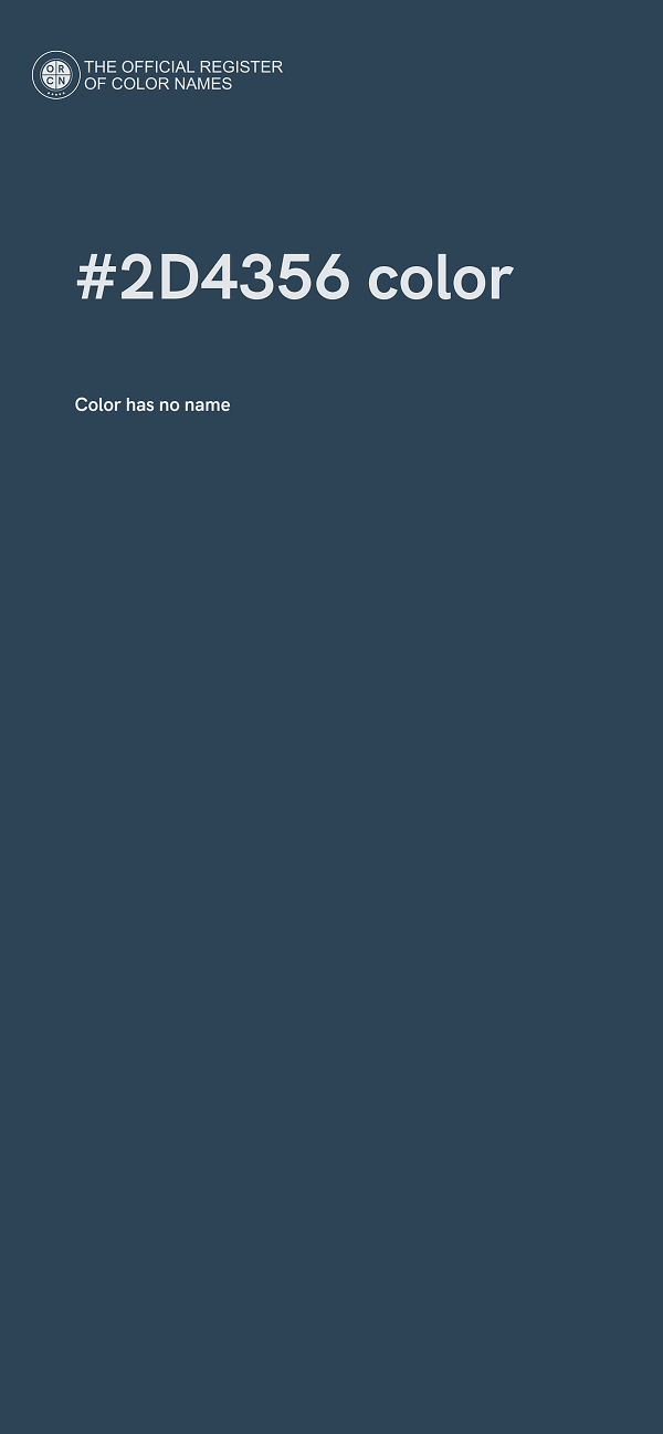 #2D4356 color image