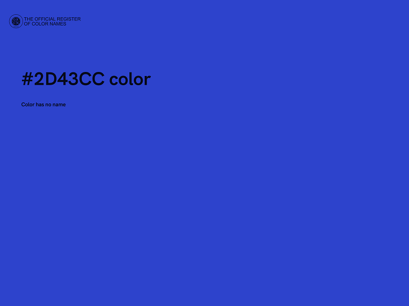 #2D43CC color image
