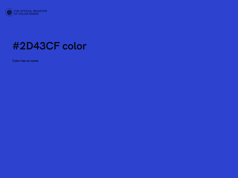 #2D43CF color image