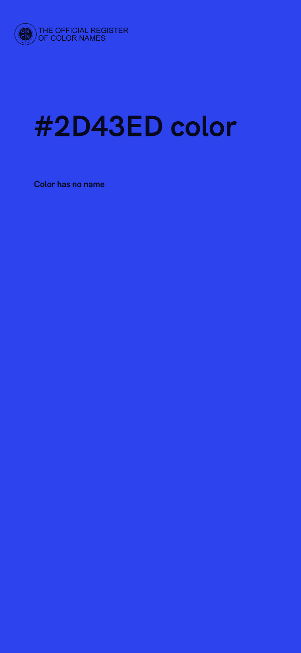 #2D43ED color image
