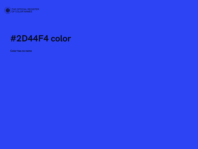 #2D44F4 color image