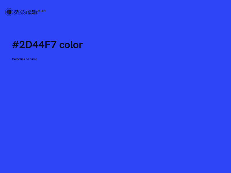 #2D44F7 color image