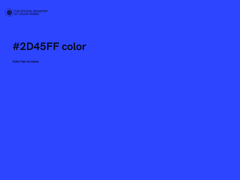 #2D45FF color image