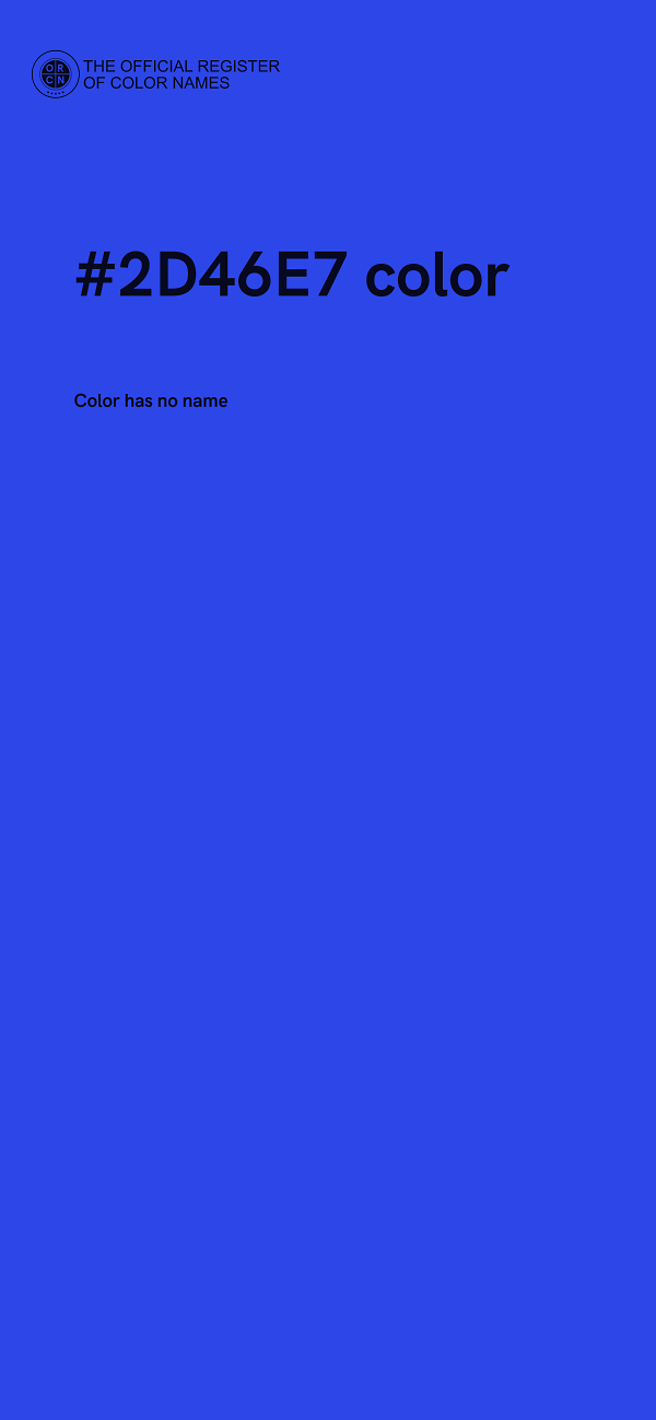 #2D46E7 color image