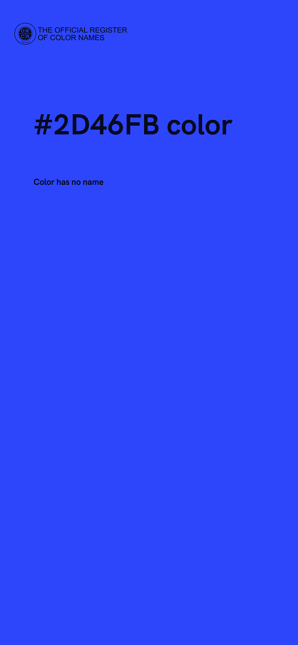 #2D46FB color image